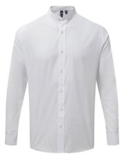 Men´s Banded Collar Grandad Long Sleeve Shirt – Bild 2